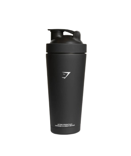 Gymshark Matte Metal Shaker - Black