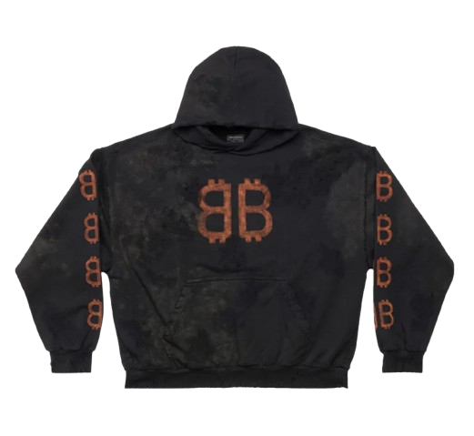 BalenciagaCrypto Hoodie 'Black Faded'