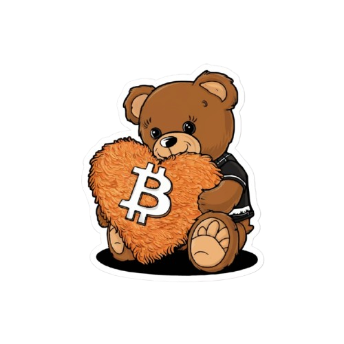 Bitcoin Teddy Bear Sticker
