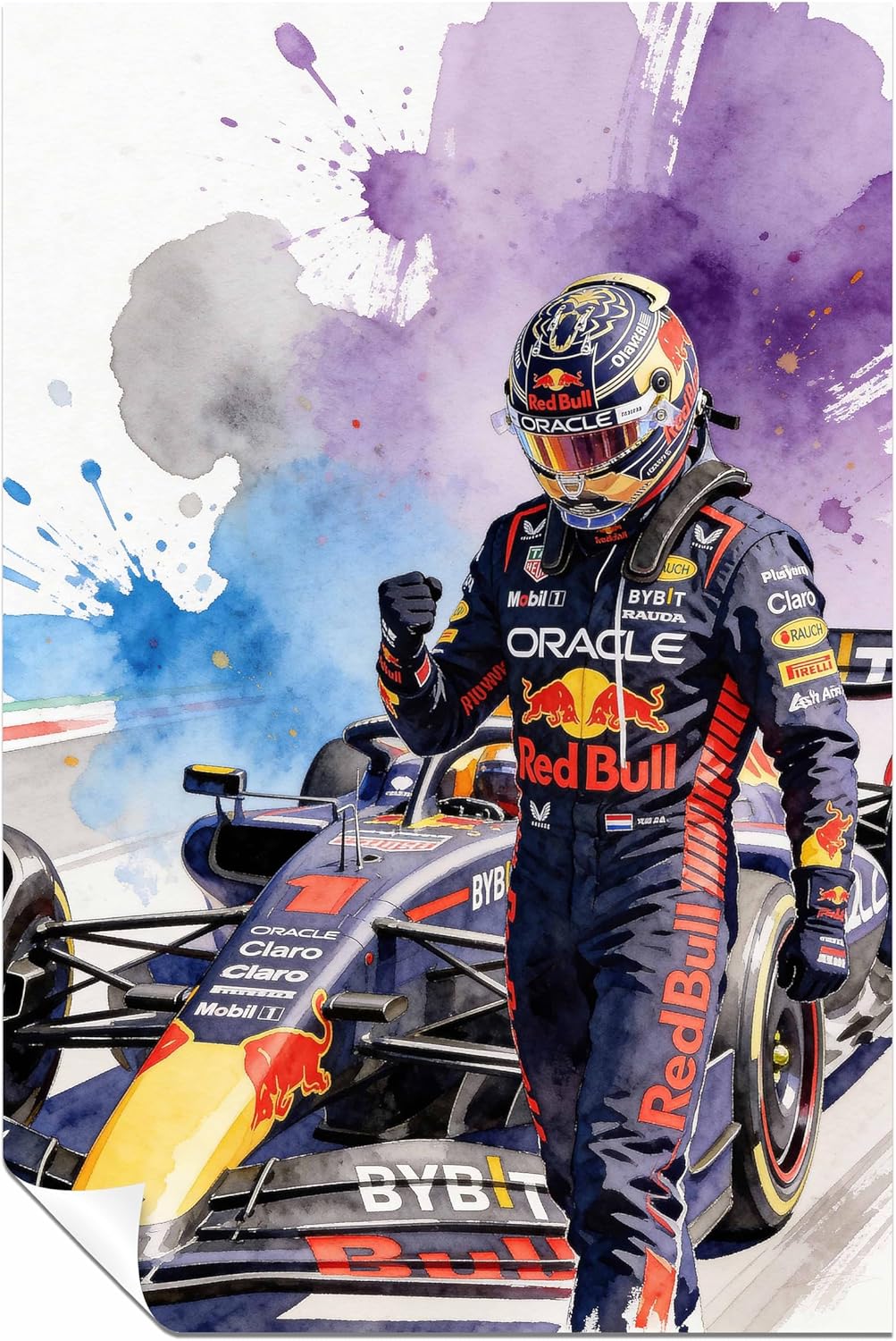 Max Verstappen Poster Red Bull Print 12x8"
