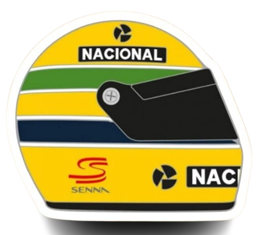Desconocido Ayrton Senna Helmet Sticker