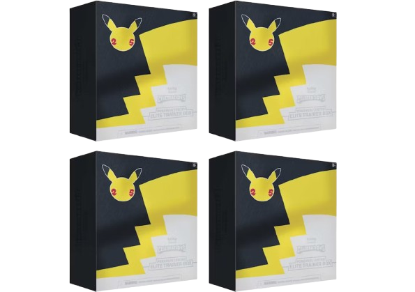 Pokémon TCG 25th Anniversary Celebrations Elite Trainer Box x4