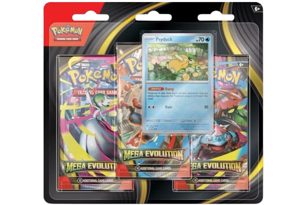 2025 Pokémon Mega Evolution 3-Pack Blister Pack (Psyduck)