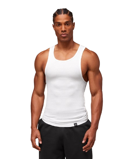 Ribbed Tank 1PK - White