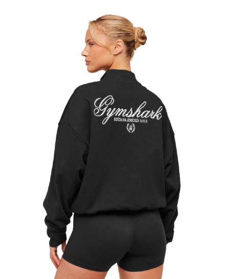 Script Embroidery Oversized Zip Through