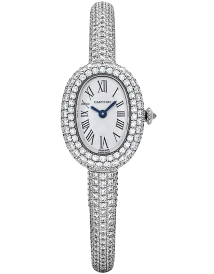 Cartier White Gold and Diamond Baignoire Size 15 2025