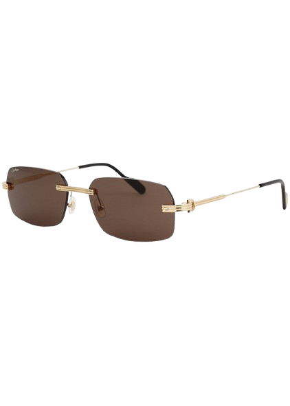 Cartier Première De Cartier Gold-Tone Rimless Sunglasses