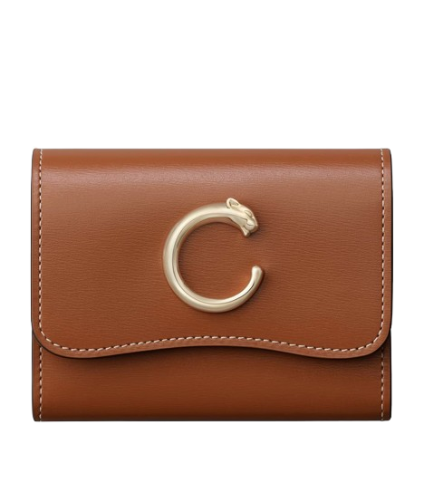 Cartier Mini Leather Panthère de Cartier Wallet - Caramel