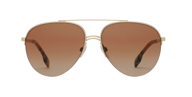 Check Detail Aviator Sunglasses Light Brown