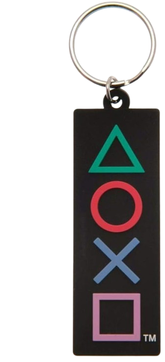 Playstation Shapes Rubber Keyring