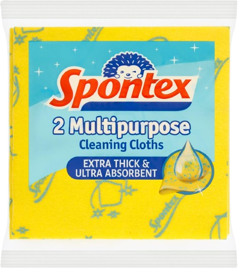 Spontex 2 Multipurpose Cleaning Cloths