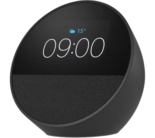 AMAZON Echo Spot Smart Alarm Clock with Alexa - Black