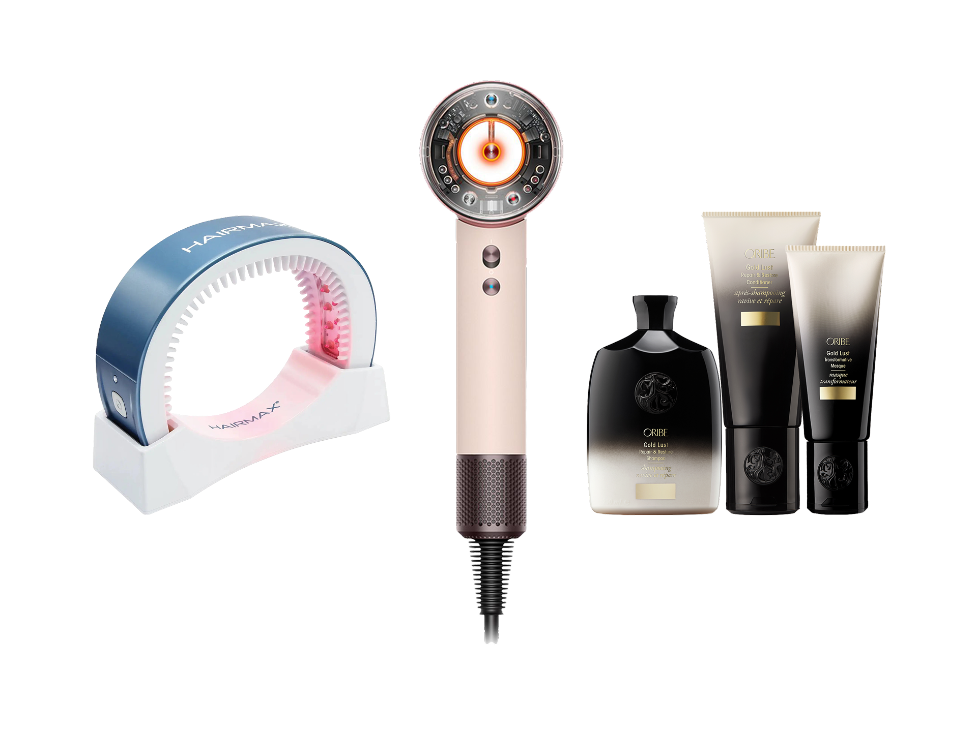 Luxury Hair Bundle - Oribe Gold Lust + LASERBAND 41 ComfortFlex + Dyson Supersonic Nural