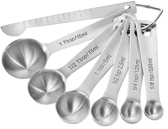 Stainless Steel Measuring Spoons Set 7 Pcs
