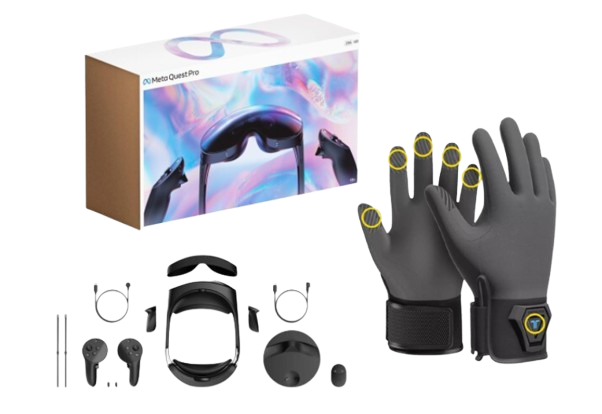 Virtual Touch Bundle - Meta Quest Pro + bHaptics TactGlove DK2