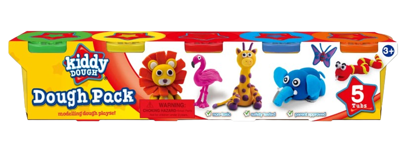 Kiddy Dough 4oz Dough Pack of 5