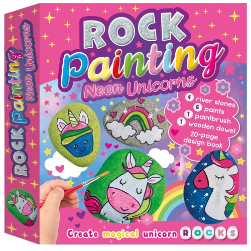 Neon Rock Painting Kit - Unicorns