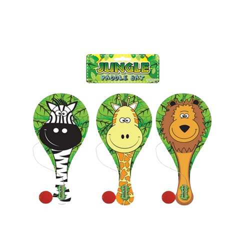 Single Wooden Jungle Bat and Ball