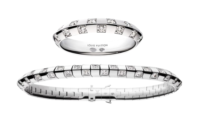 Le Damier de Louis Vuitton Jewellery Bundle -  Medium Bracelet + Small Ring