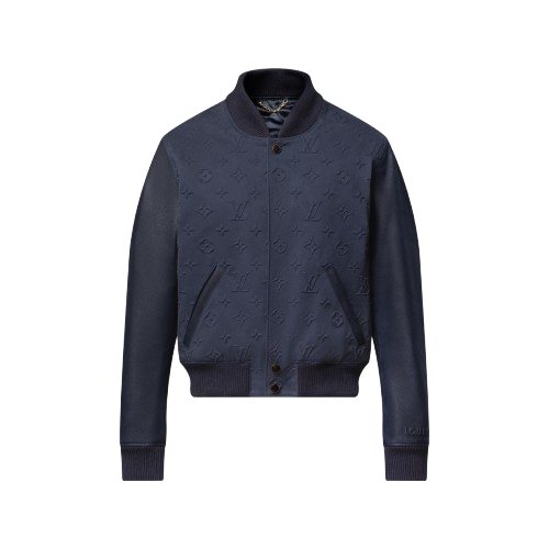 Embossed Monogram Cotton Varsity Jacket