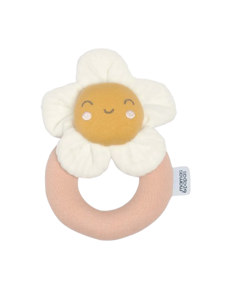 Grateful Garden Flower Grabber Ring Rattle Toy