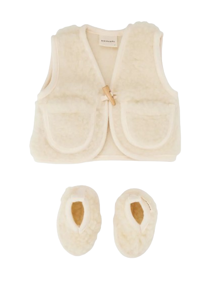 BiniBamba Cosy two-piece merino-wool set