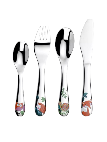 Arthur Price Woodland Stainless Steel Children's 4-Piece Cutlery Set