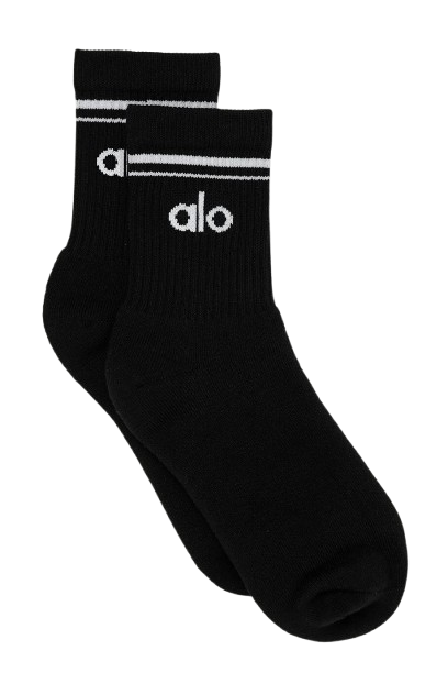 Unisex Half-Crew Throwback Sock-Black