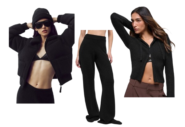 Cashmere Bundle - Northstar Sweater Puffer + Ribbed Full Zip Hoodie + High-Waist Leg Pants