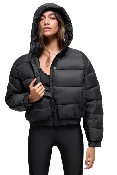 Aspen Love Puffer Jacket-Black