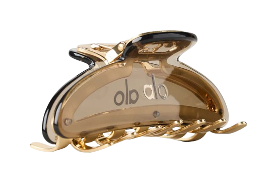Acrylic Illusion Claw Clip-Gravel/Brushed Gold