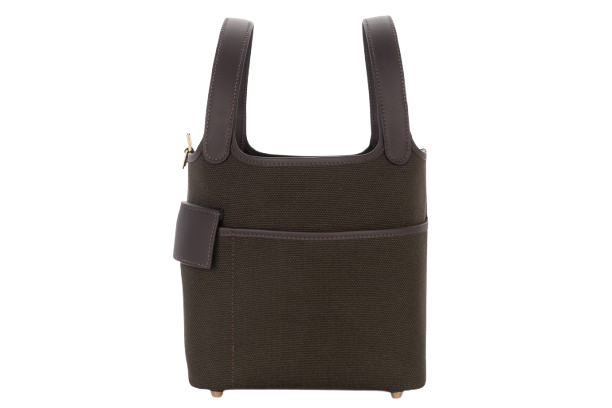 Hermès Picotin 18 Cargo Dark Bronze / Ebene Swift / Toile Gold Hardware