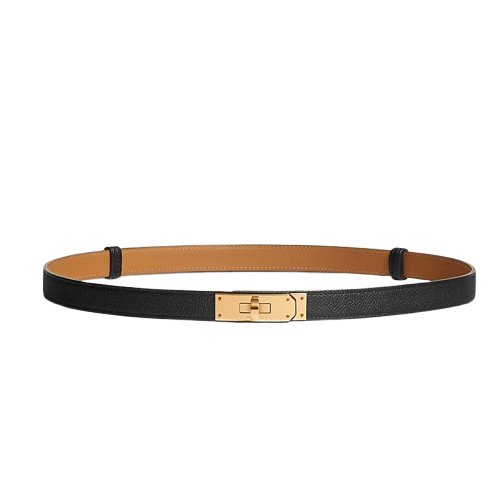 Hermès Kelly 18 Belt - Noir / Yellow Gold