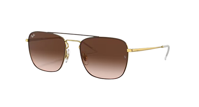 Ray-Ban RB3588 - Polished Brown On Gold