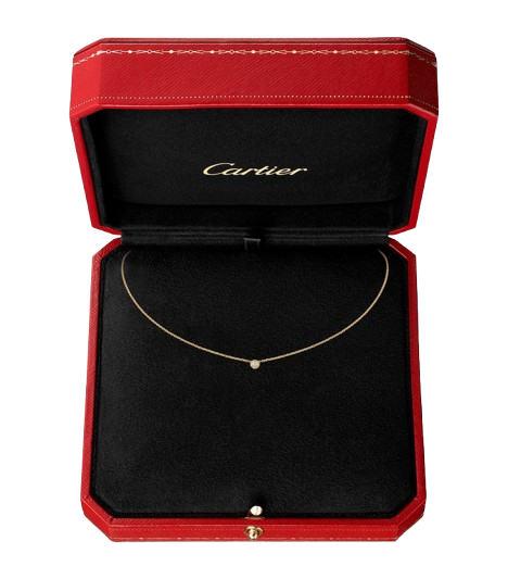 Cartier Extra-Small Yellow Gold and Diamond Cartier d'Amour Necklace