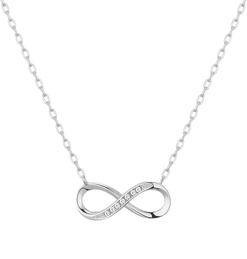 Philip Jones Silver Plated Infinity Pendant Necklace