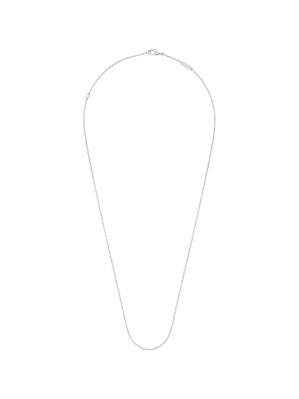 Van Cleef & Arpels Angle Filed Trace Chain 18ct White Gold Necklace