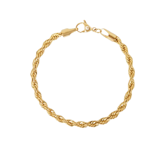 Cernucci 5mm Rope Bracelet - Gold