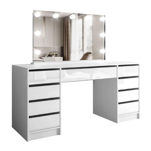 Ebern Designs Dressing Table with Mirror