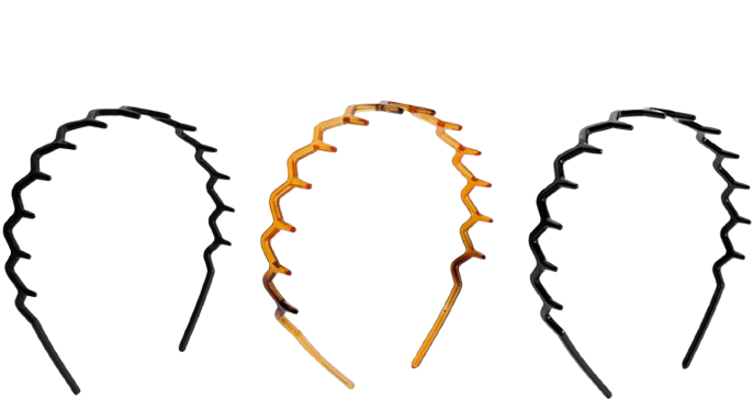 Brushworks Zig Zag Headband - 3 Pack