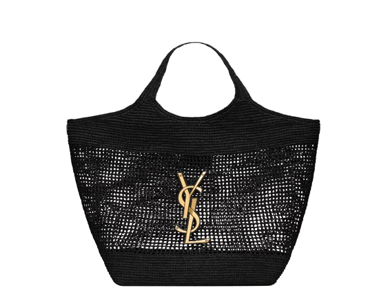 YSL ICARE in Raffia - Black