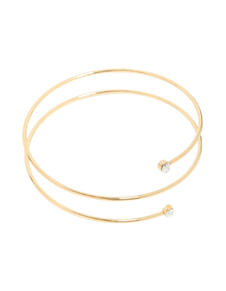 Gold Plated Diamante Wrap Around Arm Cuff