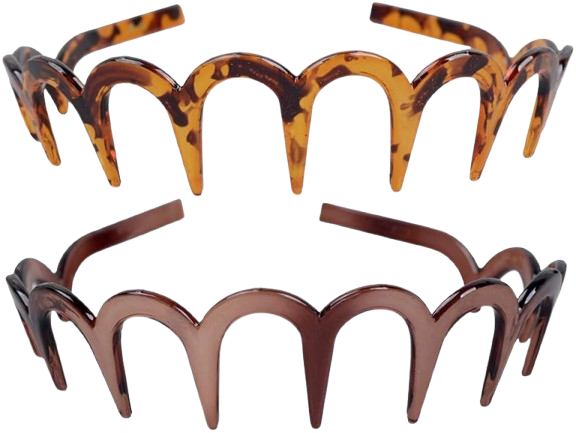2PCS Zig Zag Shark Tooth Hairband