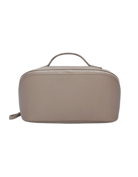 The White Company Saffiano Mini Fold Out Make-Up Case - Hot Chocolate