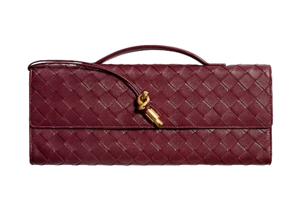 Bottega Veneta Andiamo Clutch - Barolo/Muse Brass