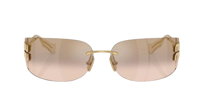 MIU MIU MU A51S Square-Frame Metal Sunglasses