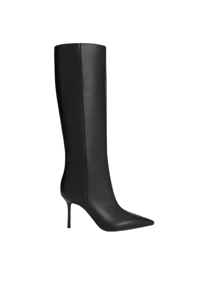 Charles  Keith Pointed Stiletto Knee-High Boots - Black
