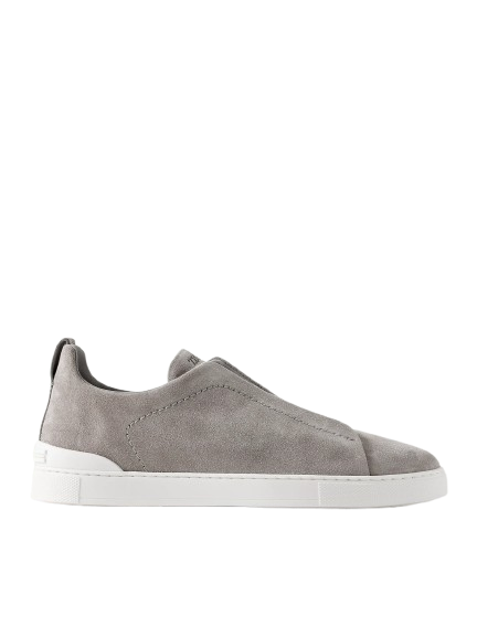 ZEGNA Triple Stitch™ Suede Slip-On Sneakers - Gray