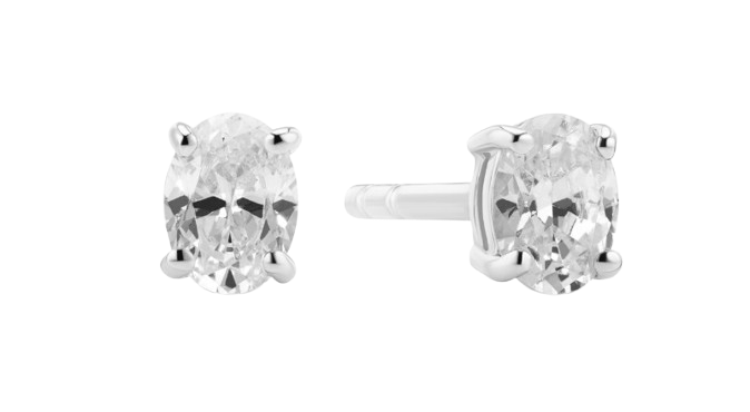 Wolf&Badger Earrings Ovale - Silver