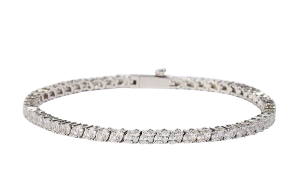 Cernucci Pear Stone Tennis Bracelet - 3mm - White